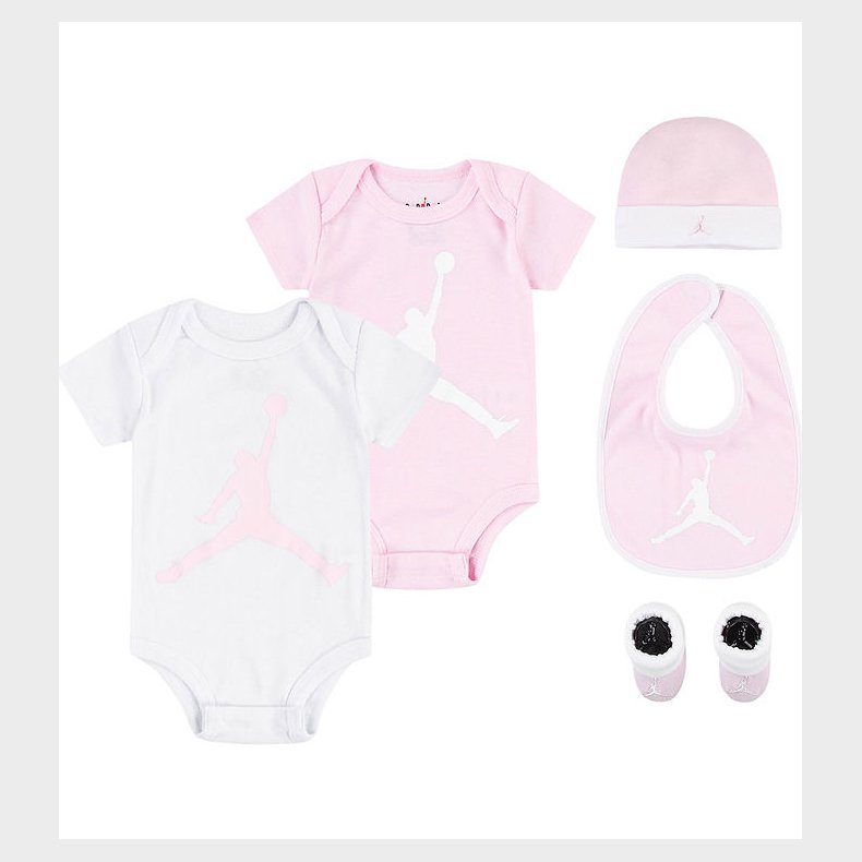 Jordan Gaveske - 5 Dele - Rosa/Hvid