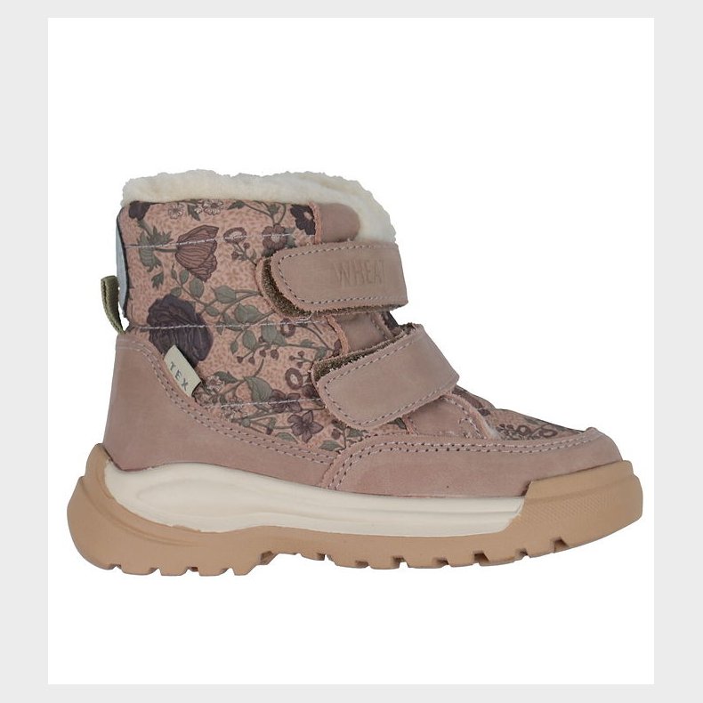 Wheat Vinterstvler - Millas - Tex - Dusty Rouge m. Blomster