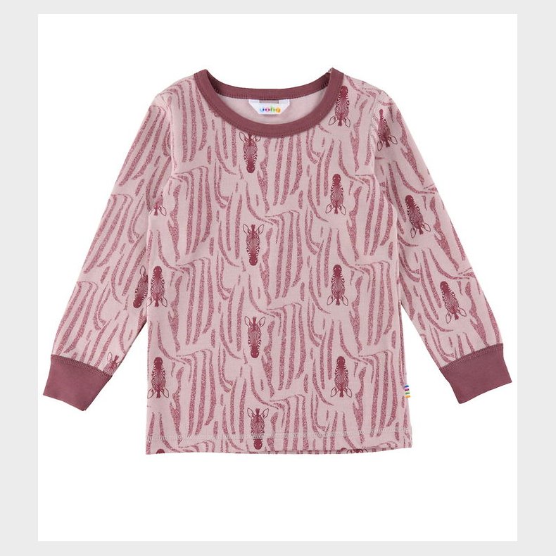 Joha Bluse - Uld/Bomuld - Rosa/Zebra