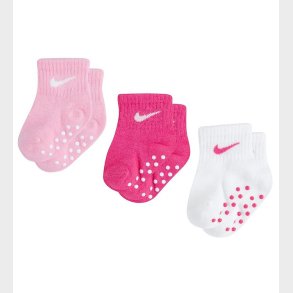 Nike Strmper - 3-pak - Dark Hyper Pink/Rsa/Hvid