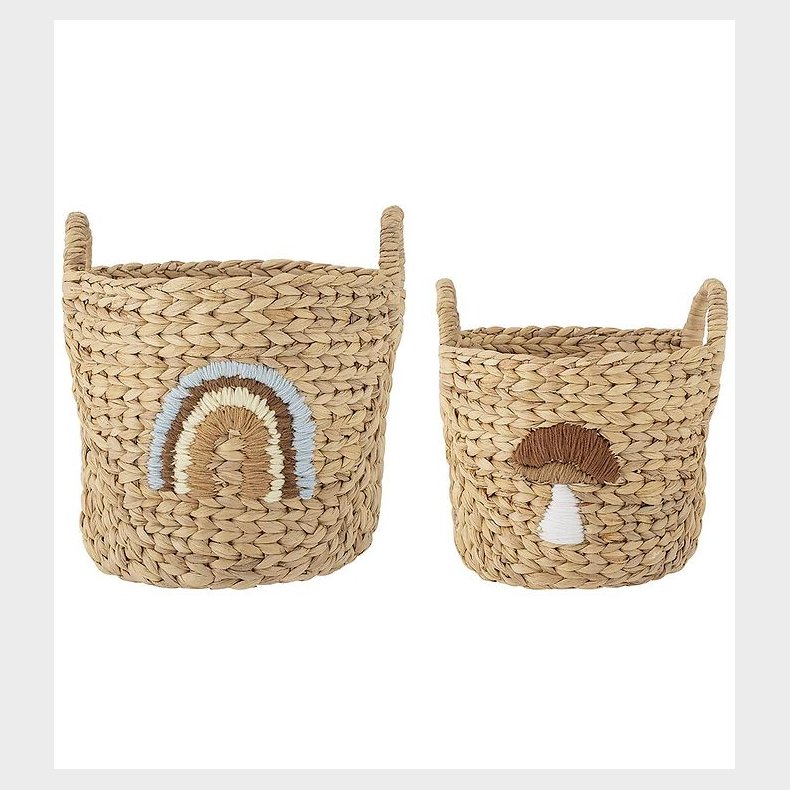 Bloomingville Mini Kurve - 2 stk. - Agnes - 32x32/26x26 cm - Nat