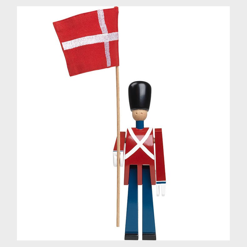 Kay Bojesen Tr�figur - Faneb�rer - 21 cm - Lille - R�d/Bl�