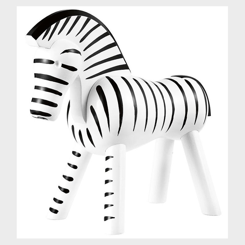 Kay Bojesen Trfigur - Zebra - 14 cm - Sort/Hvid