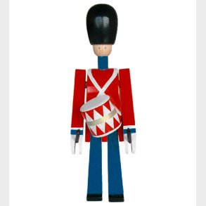 Kay Bojesen Trfigur - Trommeslager - 21 cm - Lille - Rd/Bl