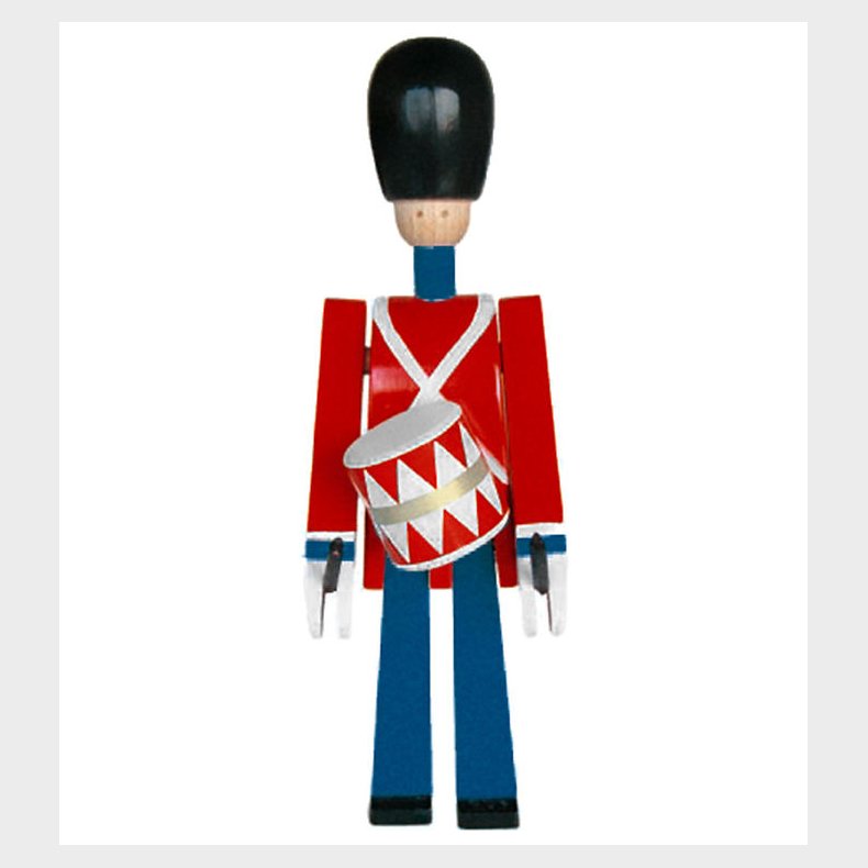 Kay Bojesen Trfigur - Trommeslager - 21 cm - Lille - Rd/Bl