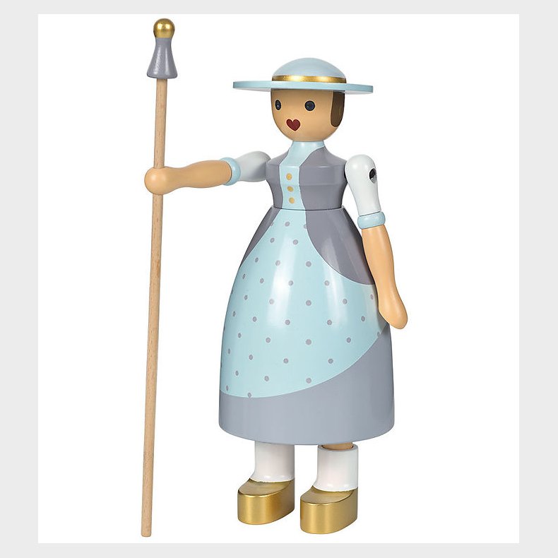 Kay Bojesen Trfigur - Hyrdinden - 18 cm - Lilla/Grn