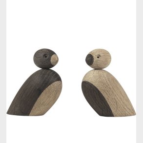 Kay Bojesen Trfigurer - Spurvepar - 6 cm - Lille - Eg/Rget Eg