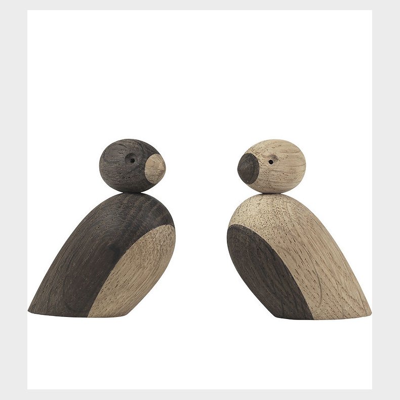 Kay Bojesen Trfigurer - Spurvepar - 6 cm - Lille - Eg/Rget Eg