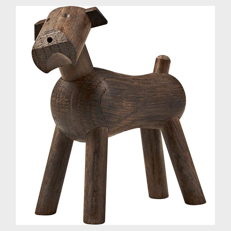 Kay Bojesen trfigur - Hund Tim - 8 cm - Rget Eg