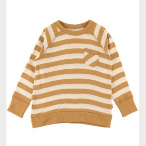 Katvig Bluse - Karamel/Hvid Stribet