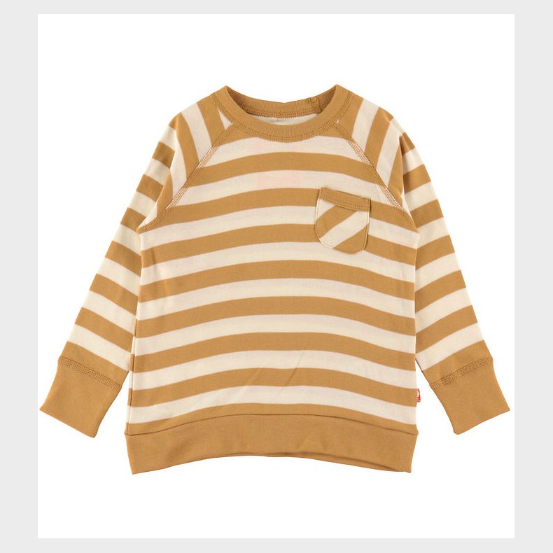 Katvig Bluse - Karamel/Hvid Stribet
