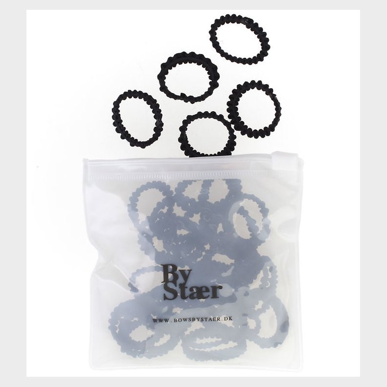 By Str Mini Hrelastikker - 50 Stk. - Mix 14 - Sort