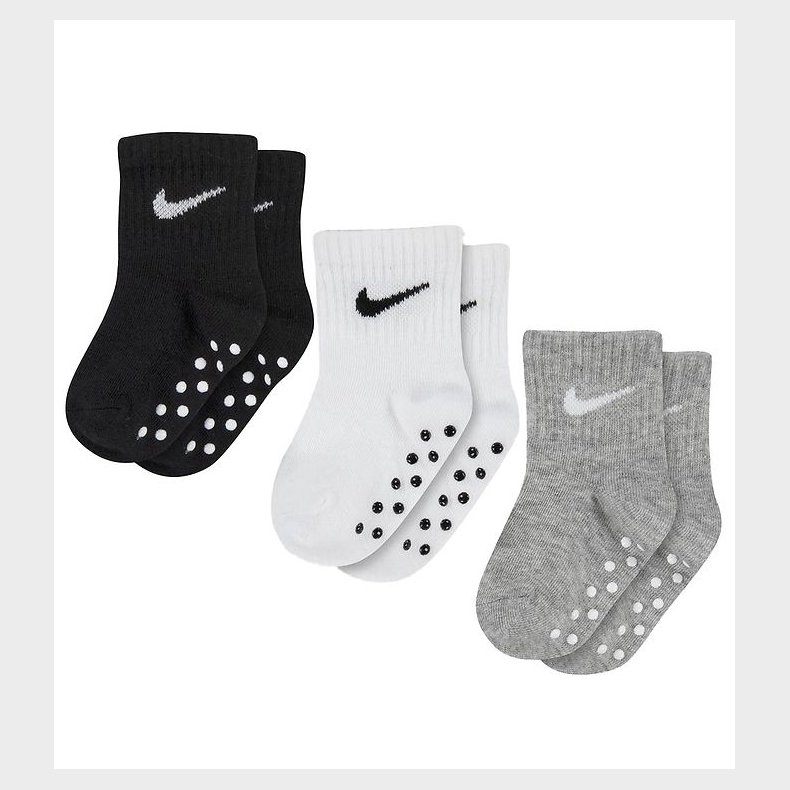 Nike Strmper - 3-pak - Sort/Hvid/Grmeleret