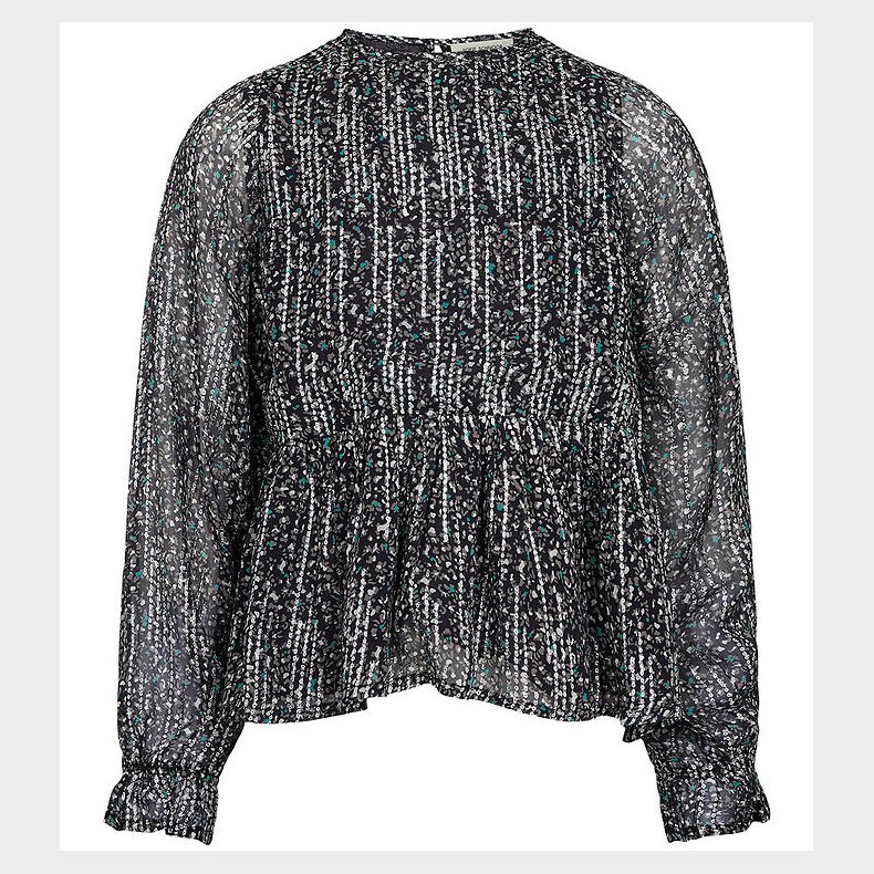 Sofie Schnoor Girls Bluse - Sort m. Mnster/Glimmer