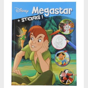 Megastar Malebog m. Klistermrker - 128 Sider - Disney