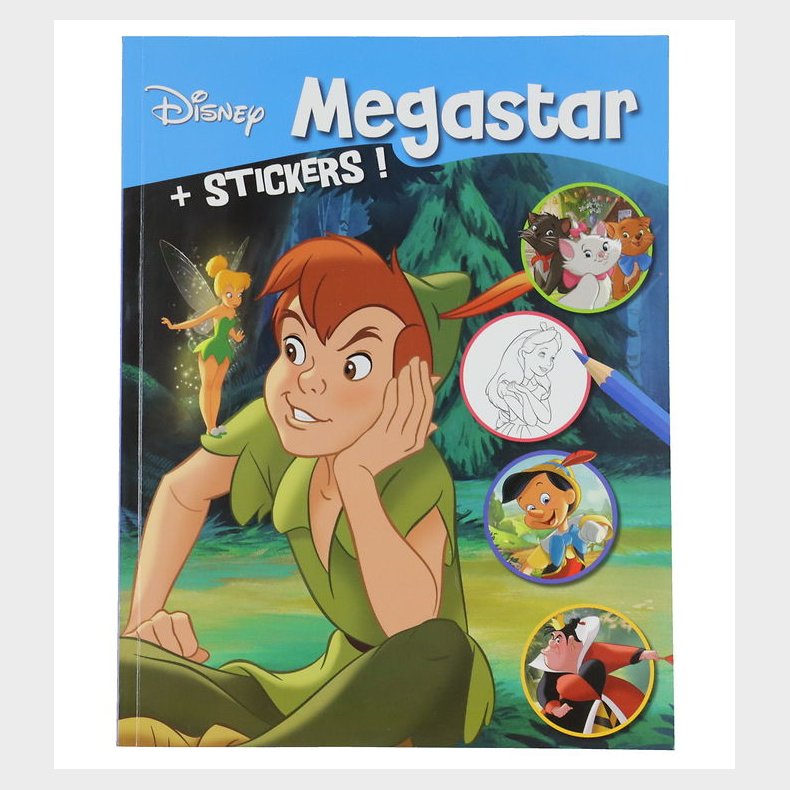 Megastar Malebog m. Klistermrker - 128 Sider - Disney