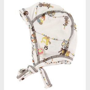 Katvig Babyhjelm - Bambus - Hvid m. Cirkusprint