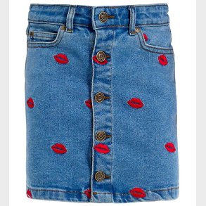 The New Nederdel - Denim - TnLips - Medium Blue/Rd m. Lber