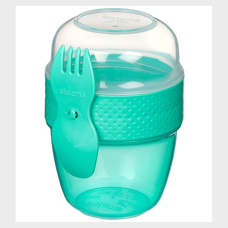 Sistema Madkasse m. Bestik - Snack Capsule - 515 ml - Turkis
