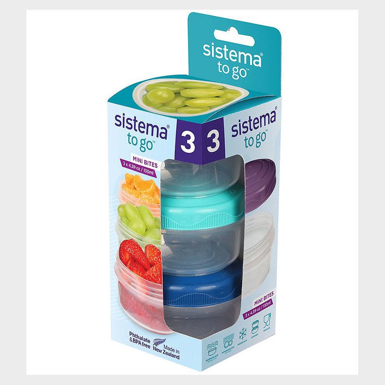 Sistema Beholdere - 3-pak - Mini Bites - 130 ml - Multi