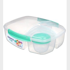 Sistema Madkasse m. Beholder - Triple Split Lunch - 2 l - Turkis