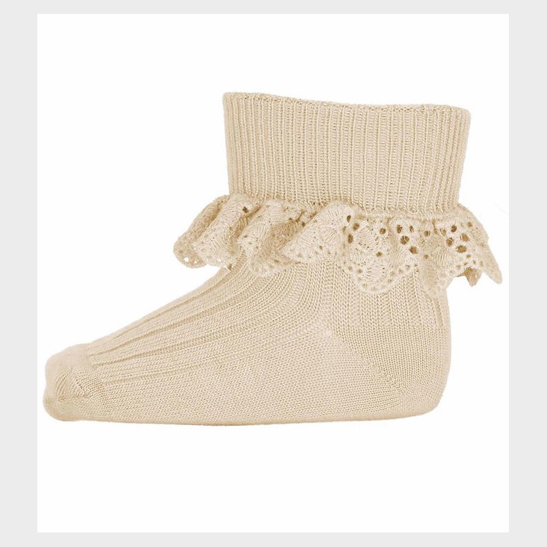 MP Stmper m. Blonde - Uld - Lea - Ecru