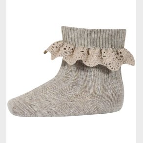 MP Strmper m. Blonde - Uld - Lea - Lysebrunmeleret