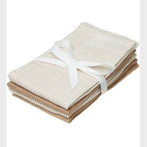 Cam Cam Vaskeklude - 4-pak - Classic Stripes Camel/Camel