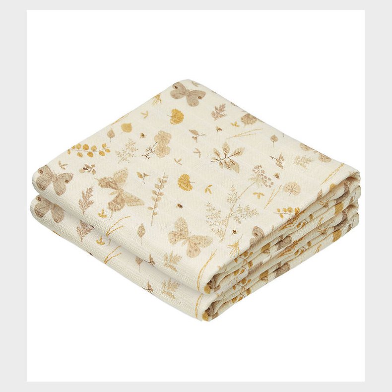 Cam Cam Babysvb - 120x120 cm - Beige m. Blade/Sommerfugle