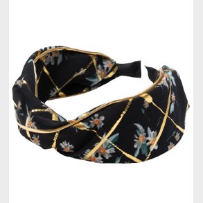 Little Wonders Hrbjle - Lilje - Sort Blomstret/Guld