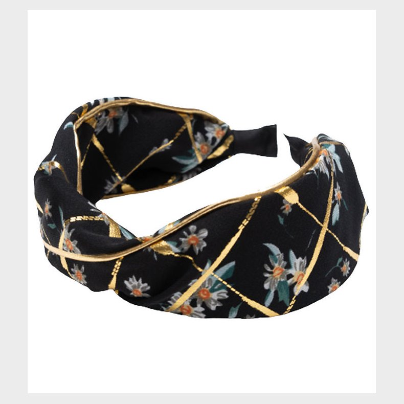 Little Wonders Hrbjle - Lilje - Sort Blomstret/Guld