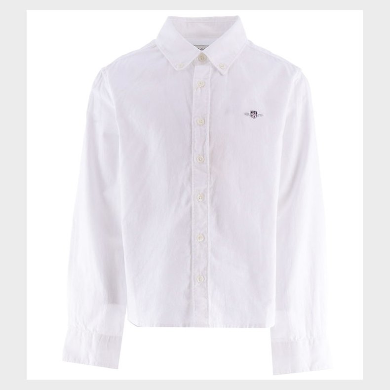 GANT Skjorte - Shield Oxford - Hvid