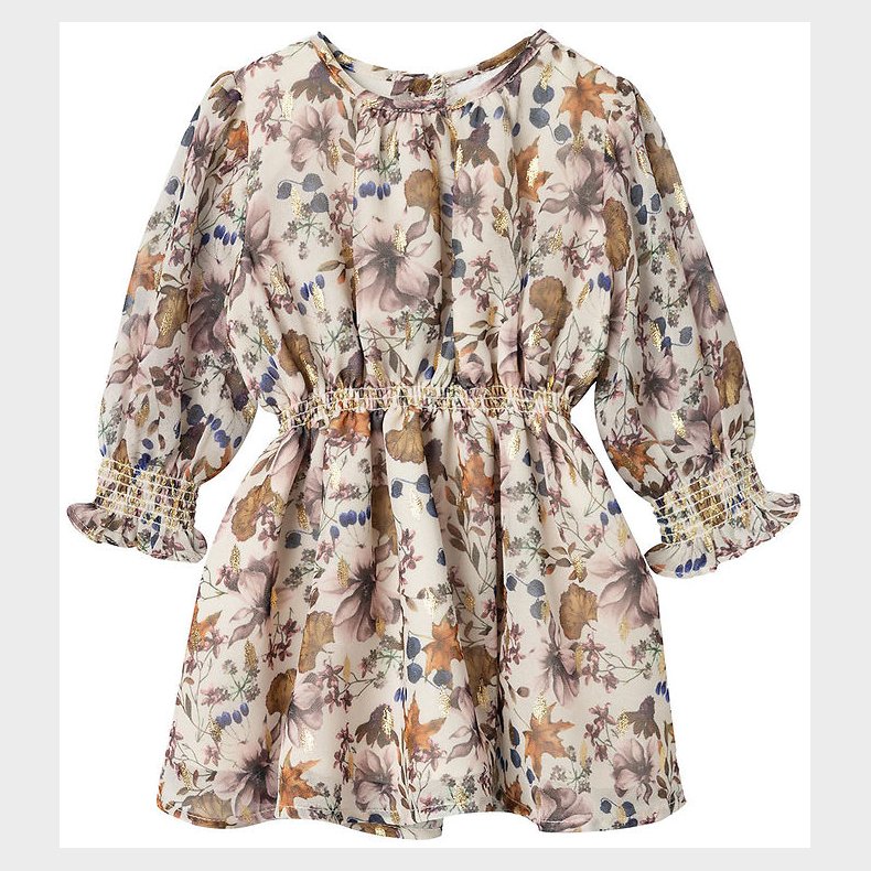 Name It Kjole - NbfReflora - Jet Stream m. Blomster