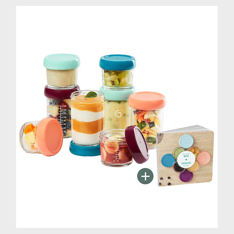 Babymoov Beholdere - Glas - 4x220 ml + 4x100 ml