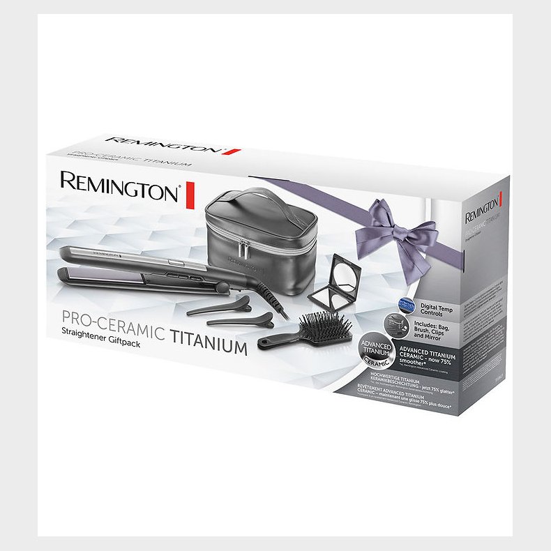 Remington Glattejern m. Tilbehr - PRO-Ceramic Titanium - S5506G