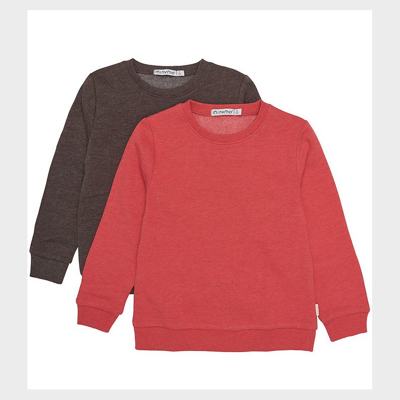 Minymo Sweatshirt - 2-pak - Tomato Puree