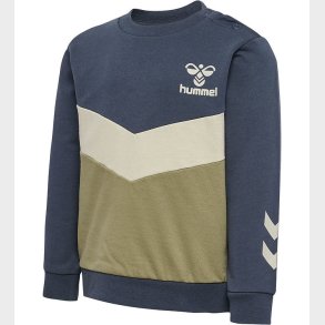 Hummel Sweatshirt - hmlSkye - Ombre Blue m. St�vet Armygr�n