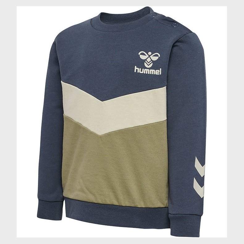 Hummel Sweatshirt - hmlSkye - Ombre Blue m. St�vet Armygr�n