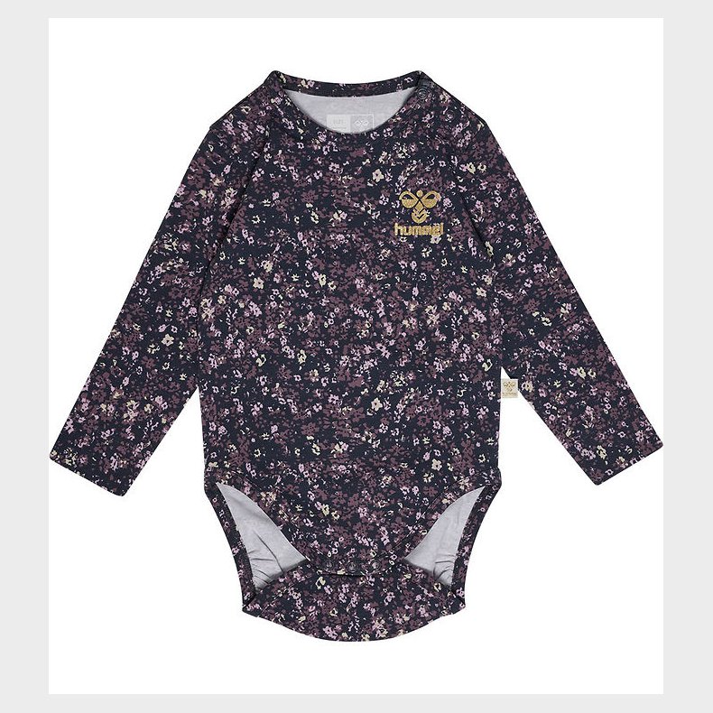 Hummel Body l/ - hmlFloa - Ombre Blue/Lilla m. Blomster