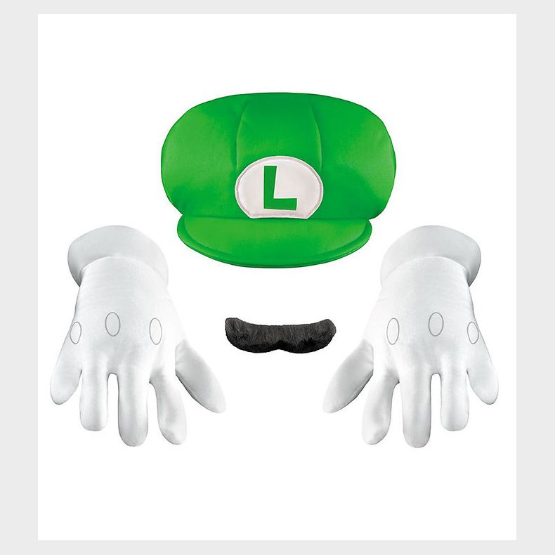 Disguise Udkldning - Luigi Hat m. Overskg & Handsker