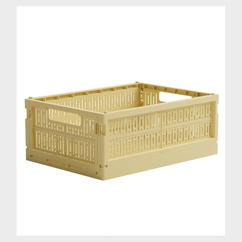 Made Crate Foldekasse - Midi - 33x24x13 cm - Lemon Cream