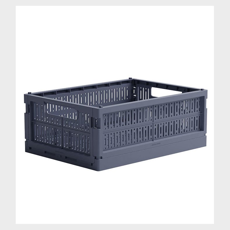 Made Crate Foldekasse - Midi - 33x24x13 cm - Blue Grey