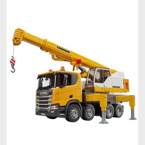 Bruder Arbejdsmaskine - Scania Super 560R Liebherr Kranbil m. Ly