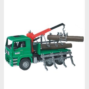 Bruder Lastbil - MAN TGA Tmmerlastbil m. Kran - 02769