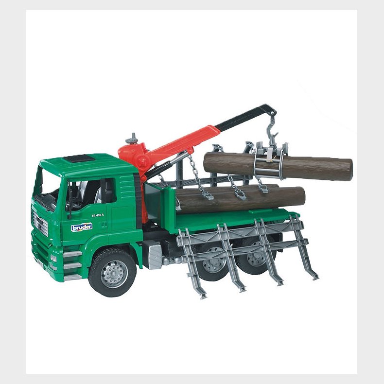 Bruder Lastbil - MAN TGA Tmmerlastbil m. Kran - 02769