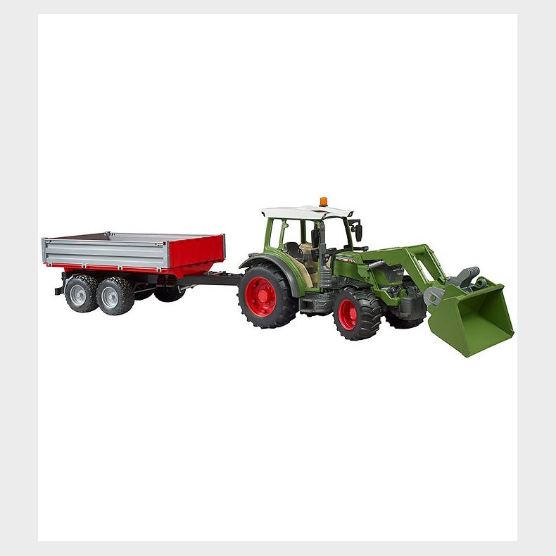 Bruder Traktor - Fendt Vario 211 m. Frontlsser og Tippelad - 02