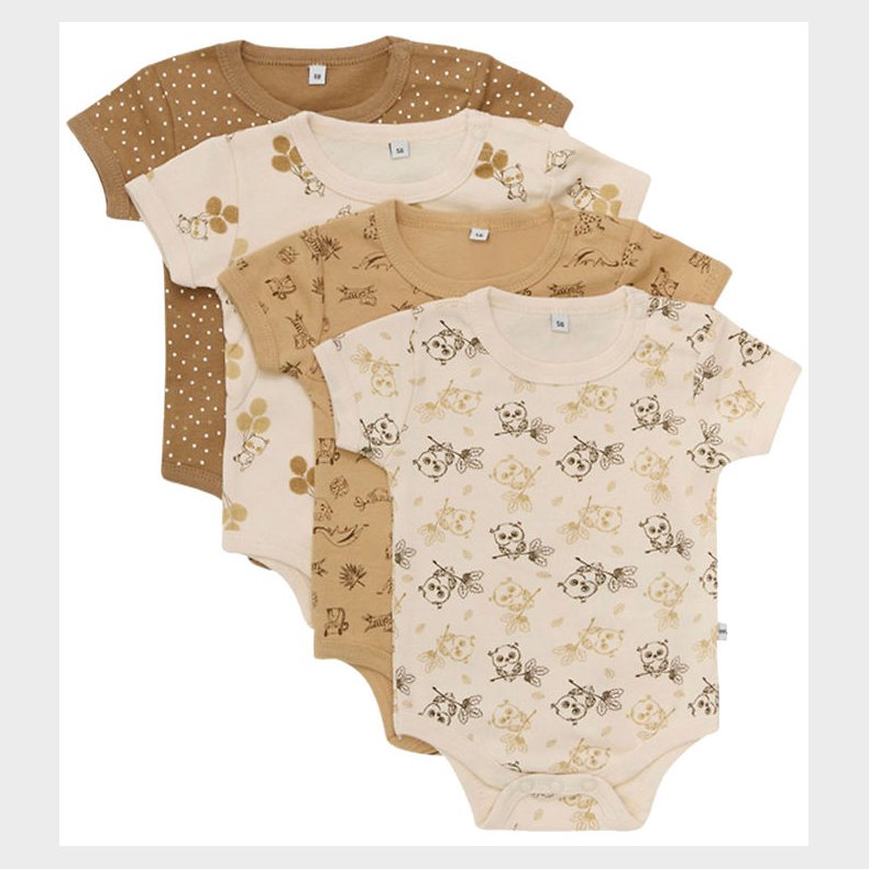 Pippi Baby Body k/ - 4-pak - Whitecap Grey