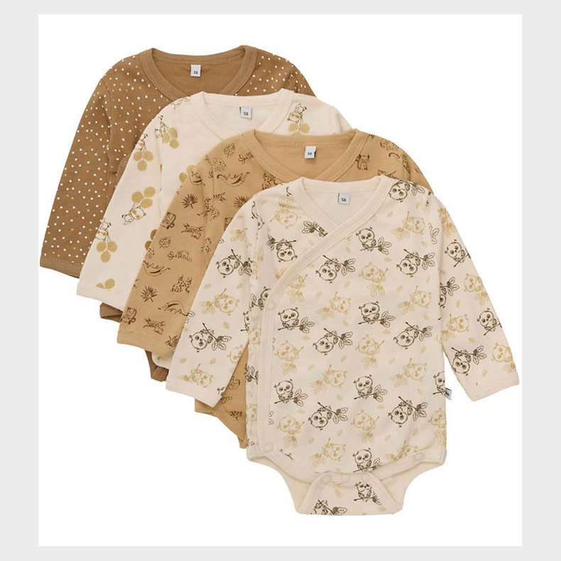 Pippi BabySl-om Bodyer l/ - 4-pak - Whitecap Grey