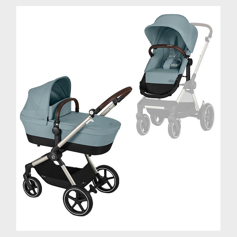 Cybex Klapvogn/Barnevogn - Eos Lux - 2-i-1 - Sky Blue