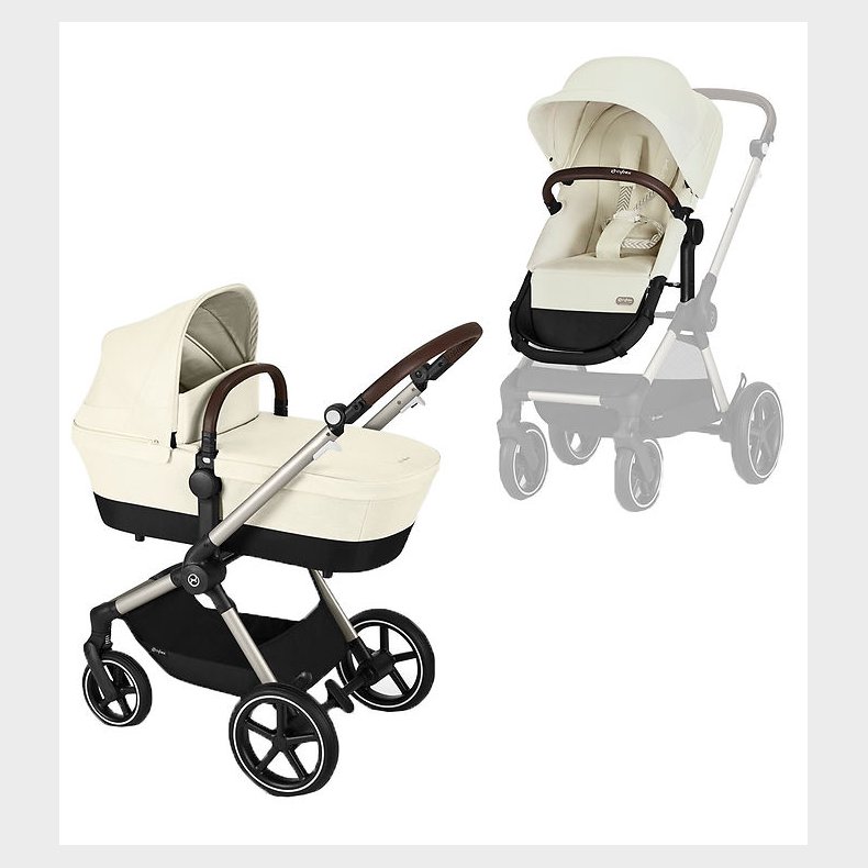 Cybex Klapvogn/Barnevogn - Eos Lux - 2-i-1 - Seashell Beige